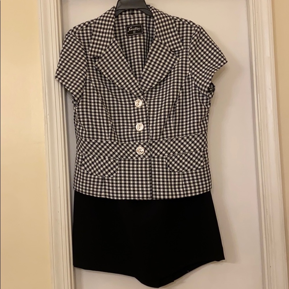 Women’s Checkered Top with Skirt